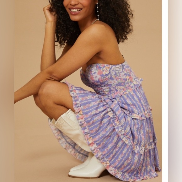 NWT - Altar’d State Rosie Lavender Strapless Dress - Size XL - Picture 3 of 6